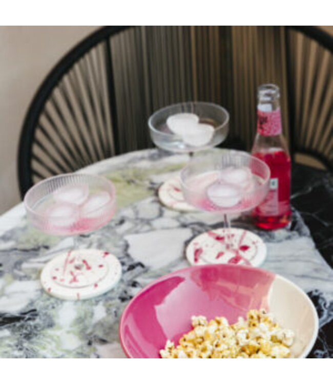 Val Pottery Brekky Bowl Pink Splash