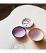 Val Pottery Bowl Joana Base Pink, Edge Blue