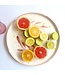 Val Pottery Platter Gabriela Yellow feather