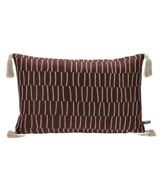 Claudi Polana 30x45 cm Burgundy + Tassel Light Gold
