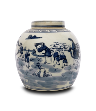 Keramiek pot mensen