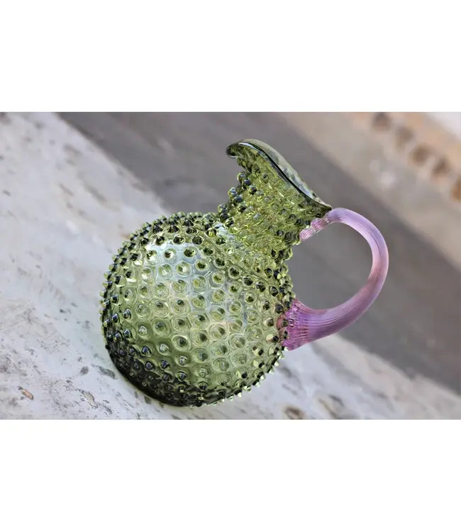 Anna von Lipa Hobnail Jug 2L Olivegreen + Lila