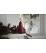 Uyuni LED kaars Santa Claus, Carmine red,  Smooth, 10x17 cm