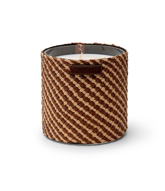 Côté Bougie Bougie Raphia Cuir May (Marron) L / Ambre