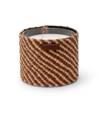 Côté Bougie Bougie Raphia Cuir May (Marron) M / Ambre