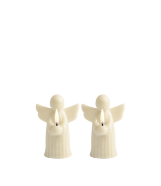 Uyuni LED candle Engel, Vanilla, Smooth,  9x12 cm, 2-pack