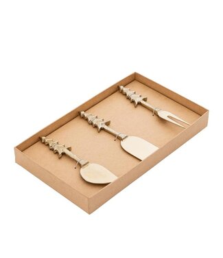 Quinta Champagne stainless steel cheeseknives tree