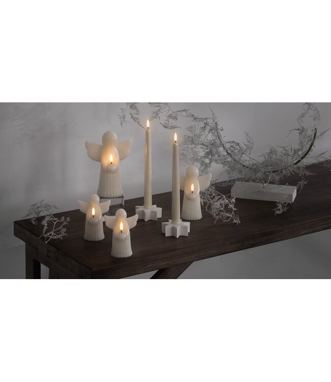 Uyuni LED candle Engel, Vanilla, Smooth,  9x12 cm, 2-pack