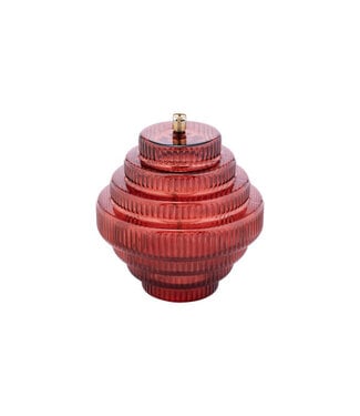 Twin Amarant brass L olielamp