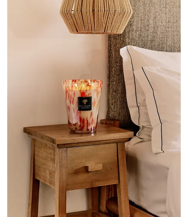 Baobab Geurkaars Pearls coral Grande