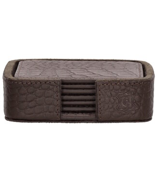 Chamada CARMEN-XS | Bruin  Onderzetters vierkant - croco