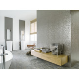 Porcelanosa wandtegel Cubica Silver Metal 33,3x100 cm