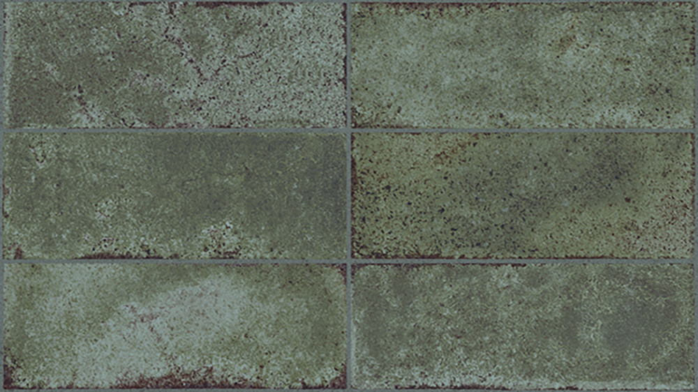 Porcelanosa wandtegel Vetri Green Brick 33,3x59,2 cm