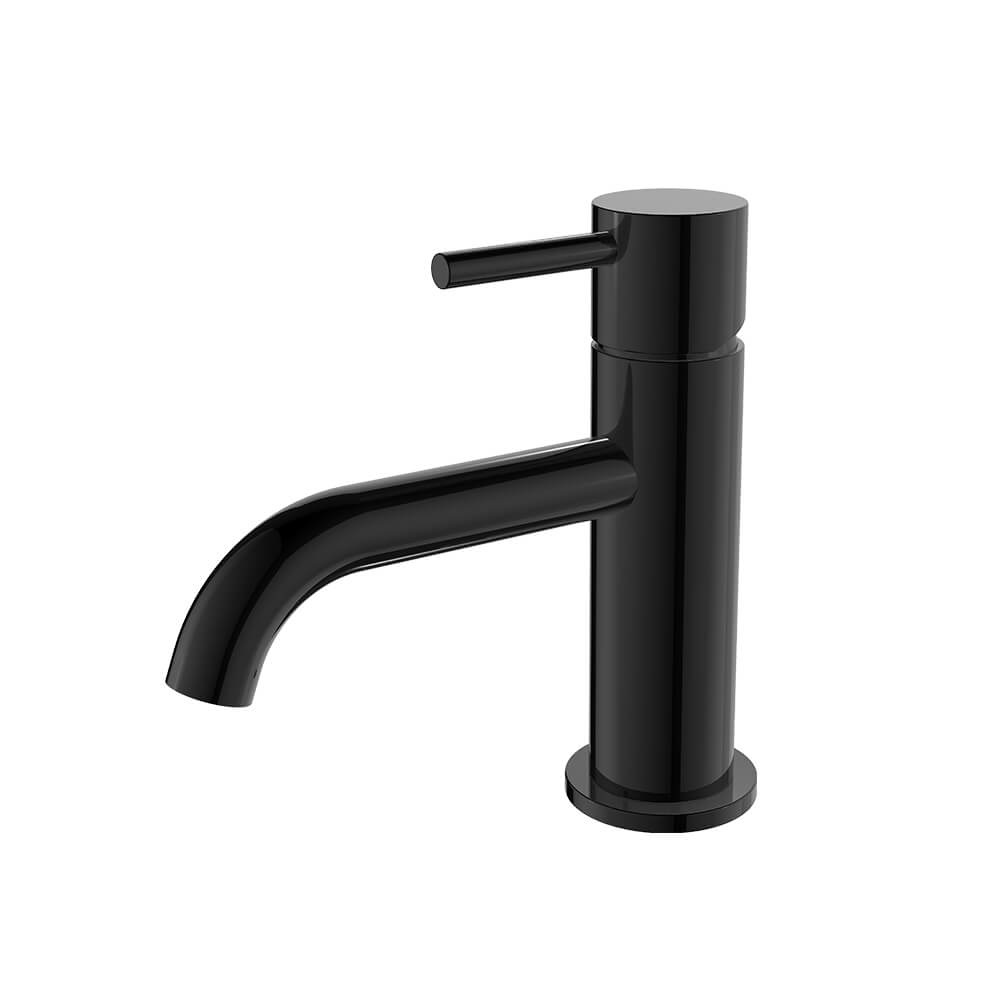 Regn lage wastafelmengkraan met coldstart, mat zwart