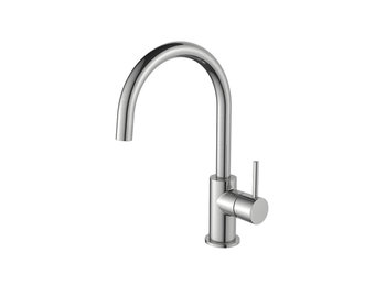 Regn keukenmengkraan met coldstart, geborsteld nikkel