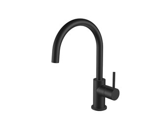 Regn keukenmengkraan met coldstart, mat zwart