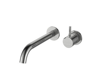 Regn 2-gats inbouw wastafelmengkraan met coldstart, geborsteld nikkel