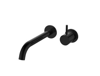 Regn 2-gats inbouw wastafelmengkraan met coldstart, gun metal black