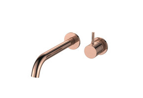 Regn 2-gats inbouw wastafelmengkraan met coldstart, geborsteld koper