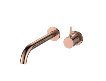 Regn 2-gats inbouw wastafelmengkraan met coldstart, geborsteld koper