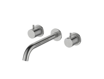 Regn 3-gats inbouw wastafelmengkraan, geborsteld nikkel