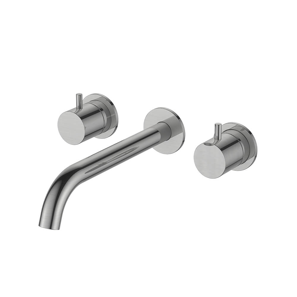 Regn 3-gats inbouw wastafelmengkraan, geborsteld nikkel