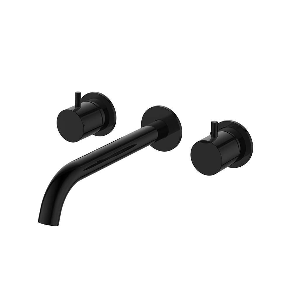 Regn 3-gats inbouw wastafelmengkraan, gun metal black