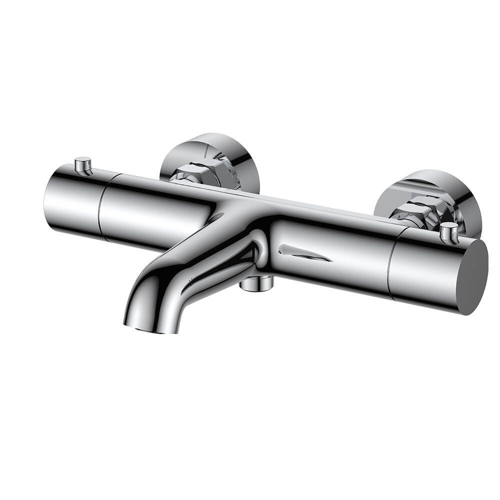 Regn thermostatische badmengkraan, chroom