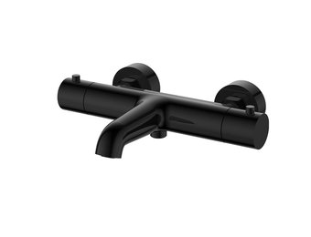 Regn thermostatische badmengkraan, gun metal black