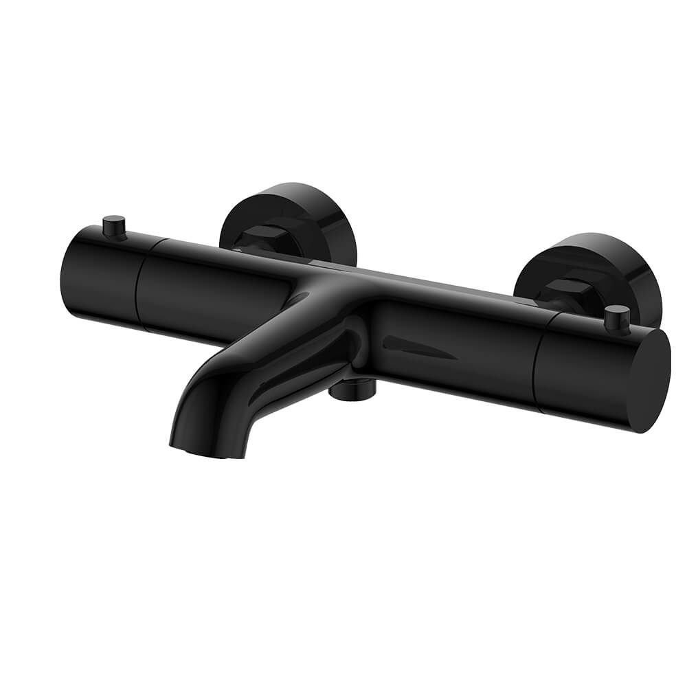 Regn thermostatische badmengkraan, gun metal black