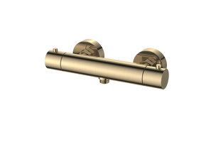 Regn thermostatische douchemengkraan, geborsteld goud