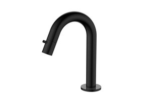 Regn fonteinkraan met gebogen uitloop, gun metal black