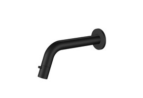 Regn fonteinkraan gebogen inbouw - inkortbaar, mat zwart