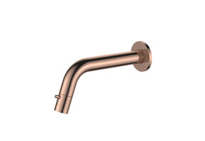 Regn fonteinkraan gebogen inbouw - inkortbaar, geborsteld koper