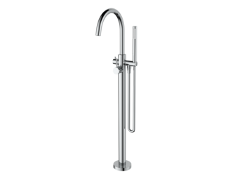 Regn vrijstaande badkraanmengkraan, chroom