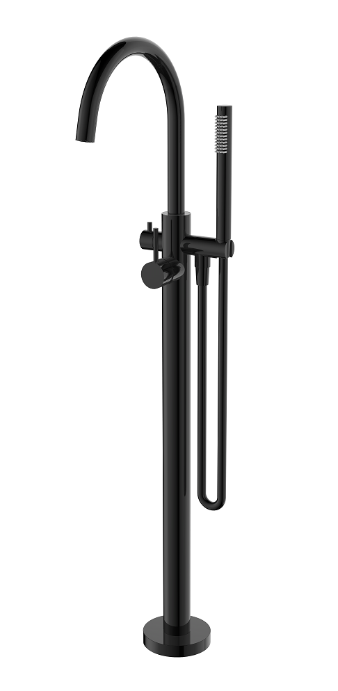 Regn vrijstaande badkraanmengkraan, gun metal black