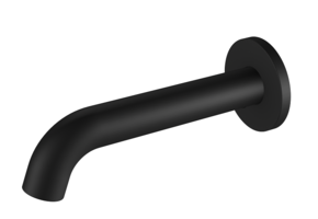 Regn losse uitloop 15cm, gun metal black
