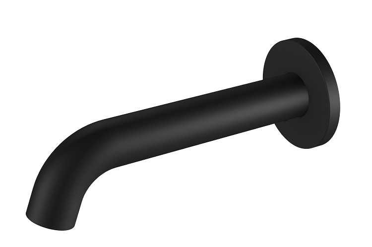 Regn losse uitloop 15cm, gun metal black