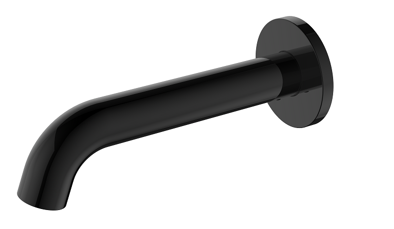 Regn losse uitloop 15cm, mat zwart