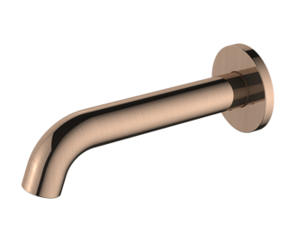 Regn losse uitloop 15cm, geborsteld koper
