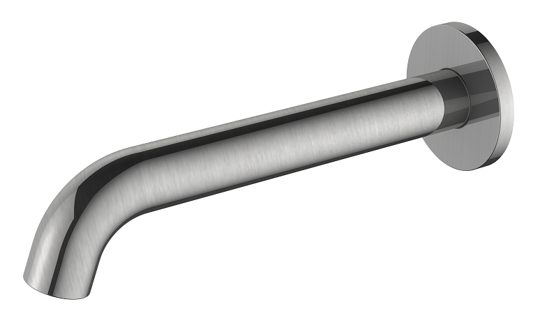 Regn losse uitloop 18cm, geborsteld nikkel