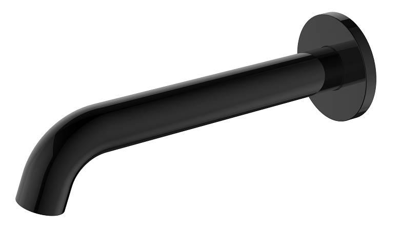 Regn losse uitloop 18cm, gun metal black