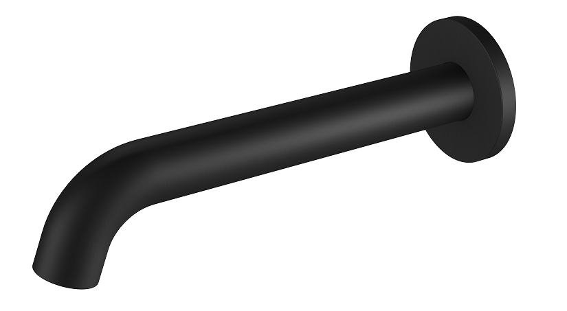 Regn losse uitloop 18cm, mat zwart