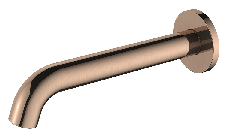 Regn losse uitloop 18cm, geborsteld koper