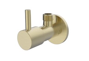 Regn hoekstopkraan, geborsteld goud