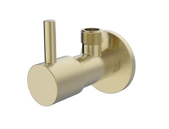 Regn hoekstopkraan, geborsteld goud