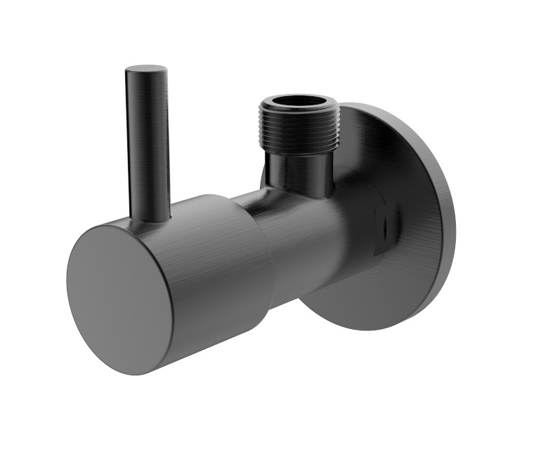 Regn hoekstopkraan, gun metal black