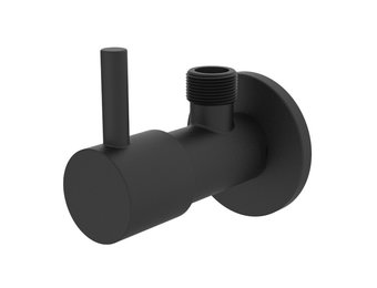 Regn hoekstopkraan, mat zwart