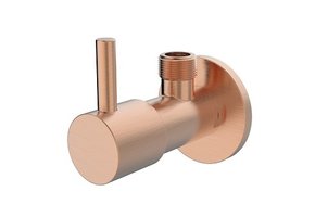 Regn hoekstopkraan, geborsteld koper