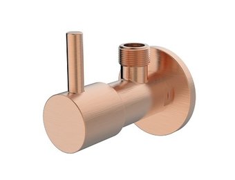 Regn hoekstopkraan, geborsteld koper